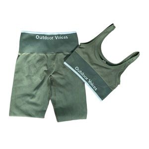 SeamlessRib Longline Bra and SeamlessRib 7/8 Legging, Sizes XS